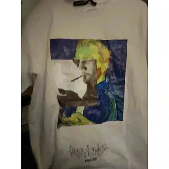 Hudson Outerwear Small Mens Van Gogh Short Sleeve Crew Neck T-Shirt NWT CR4 - Picture 1 of 4
